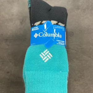 Columbia 4-Pair Fleece Lined Socks for Shoe Sizes 4-10