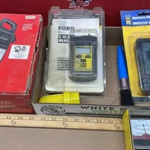 Tray of Asst. Tools. Moisture Detector, FORD Code