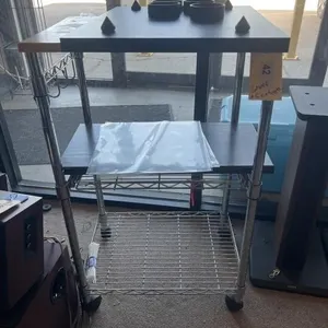 Roll Around Stainless Stand w/Wood Top