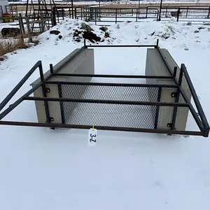 SET OF ALUMINUM TOOLBOXES ON RACK TO FIT AN 8' BOX - LOCATED IN THE SOUTH YARD