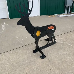 AR500 Steel Deer Shooting Target With Heart Flapper
