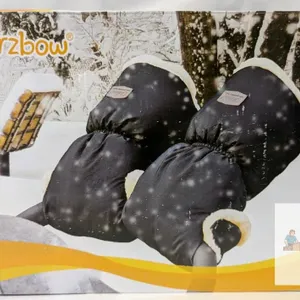 New Adult O/S Orzbow Winter Stroller Hand Muff, Warm Artificial Sheepskin Stroller Mittens Gloves, Mothers Winter Essential Hand Cover - Extra Thick, 
