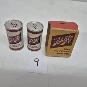 1950s Schlitz Beer Salt & Pepper Shakers with Box