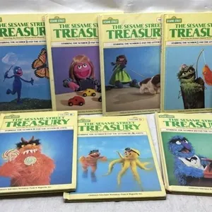 Vintage 1983 Sesame Street Treasury Book lot