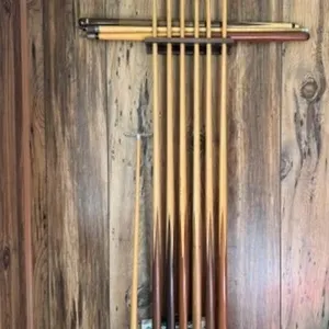 8+/- Pool Sticks, Pool Stick Holder, Chalk,