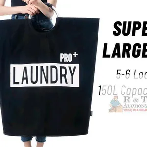 New Caroeas Super Large 150L Laundry Basket Pro, Waterproof Laundry Hamper, Collapsible Laundry Basket Easy Storage, Clothes Hamper Stands Up Well, La