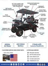 SDLGC80 Golf Cart
 UNRESERVED