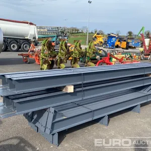 45' × 20' x 12' Steel Frame Building, 12.5 Roof Pitch, Purlin Cleats 