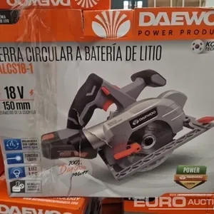 Unused Daewoo DALCS18-1 Lithiim Circular Saw + Lithiim Battery + Lithium Charger (6 of), DALAG18 Lithium Angle Grinder + Lithium Battery + Lithium Cha