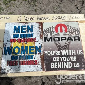 Unused Retro Signs 