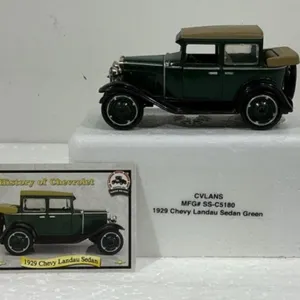 1929 Chevy Landau Green Sedan Toy
