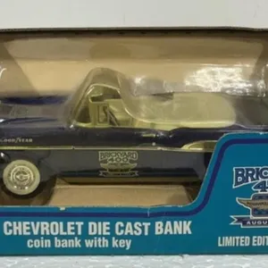 NIB Brickyard 400 1957 Chevy Die-Cast Bank W/Key