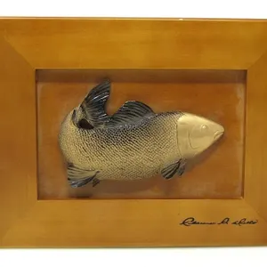 CLARENCE WELLS SIGNED MAPLE SALMON BOX