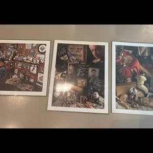 Lot of Three Baseball Memorabilia Art Prints