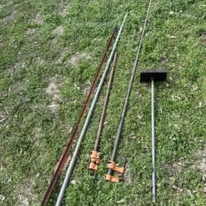 Pony pipe clams, tamping rod, t-post