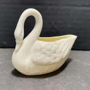 Belleek Swan Dish - Green Stamp