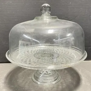 Glass Pedestal Cake Stand with Glass Dome