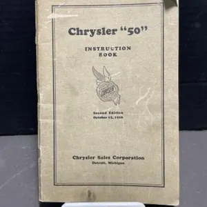 Chrysler "50 � Instruction Book, 2nd Edition 1926