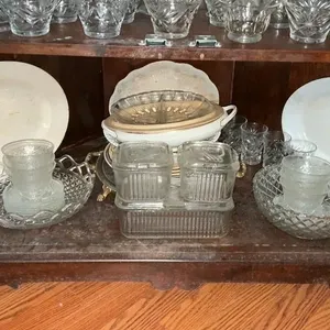 42pc Misc. glass, Crystal, China, lot