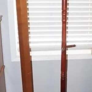 2 Wooden Coat Racks 71.5"  & 72" Tall
