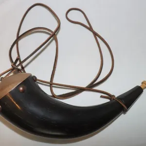 Vintage Powder Horn Flask 10.5"