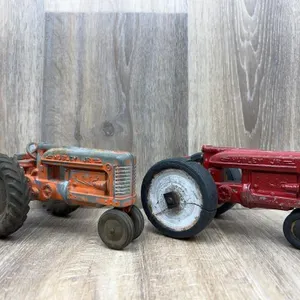 2 Hubley JR Tractors 1:16 Scale Missing Steering W