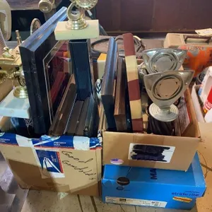 Boxes of Trophies and misc.