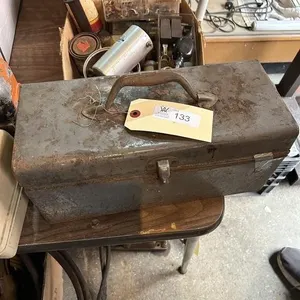 Toolbox w/ tools and miscellaneous supplies
