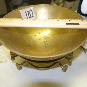7" BRASS DISH W/STAND