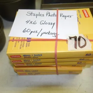 STAPLES 4X6 GLOSSY PHOTO PAPER 60 PCS/PKG