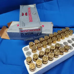 .25 WSSM ammo partial box and brass