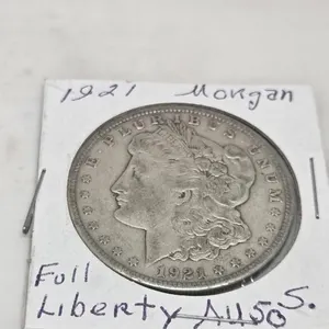 1921-MORGAN SILVER DOLLARS-S, FULL LIBERTY