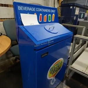 Beverage container recycling bin