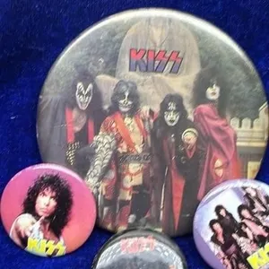 Vintage KISS Band Pinback button lot