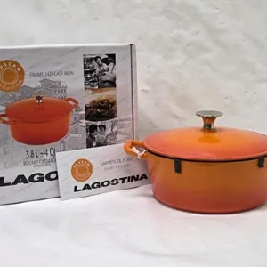 Lagostina 4 Qt Enameled Cast Iron Round Casserole