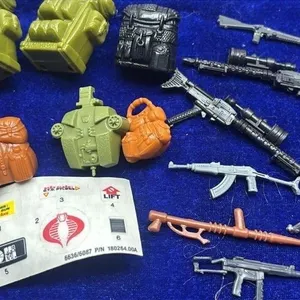Vintage GI JOE Accessory Lot Weapon Backpack etc