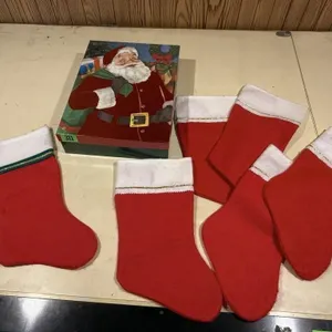 Gift box of Christmas stockings
