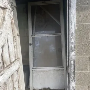 Screen doors, old wooden door