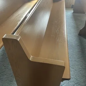 Wooden church pew  w/ hymnal rest - 10’ long