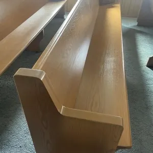 Wooden church pew  w/ hymnal rest - 10’ long