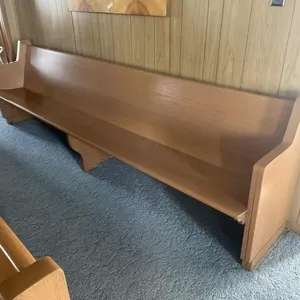 Wooden church pew 10’ long