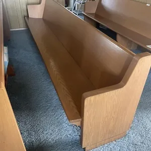 Wooden church pew 10’ long