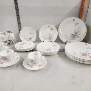 Mikasa Bone China "Something Blue" 6 pc. Setting + extras