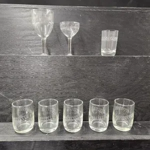 Etched Juice & Wine glasses