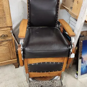 Koken 1/4 oak Barber Chair - refinished