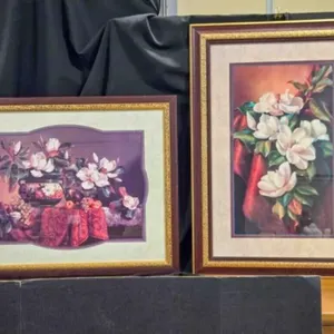 2 Framed fine art still life prints; Magnolias