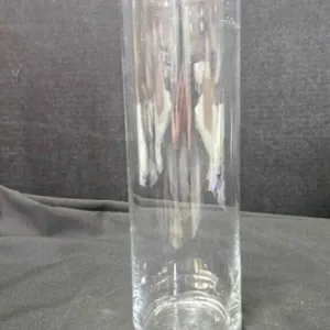 Vase; 10�" tall; straight side clear glass