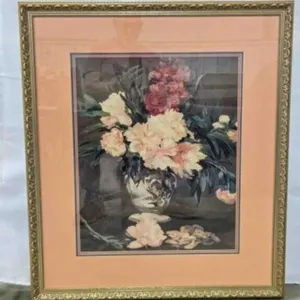 Fine Art Wall Hanging, peonies, 36" x 31�"