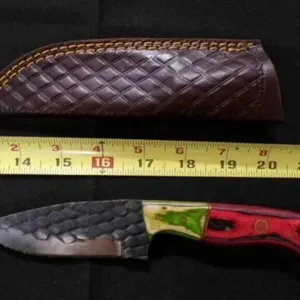 Drop Point Knife With Sheath