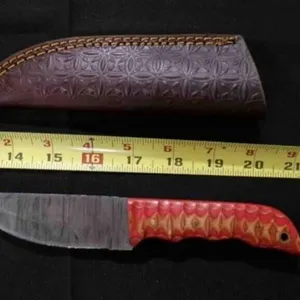 Straight Back Knife With Sheath